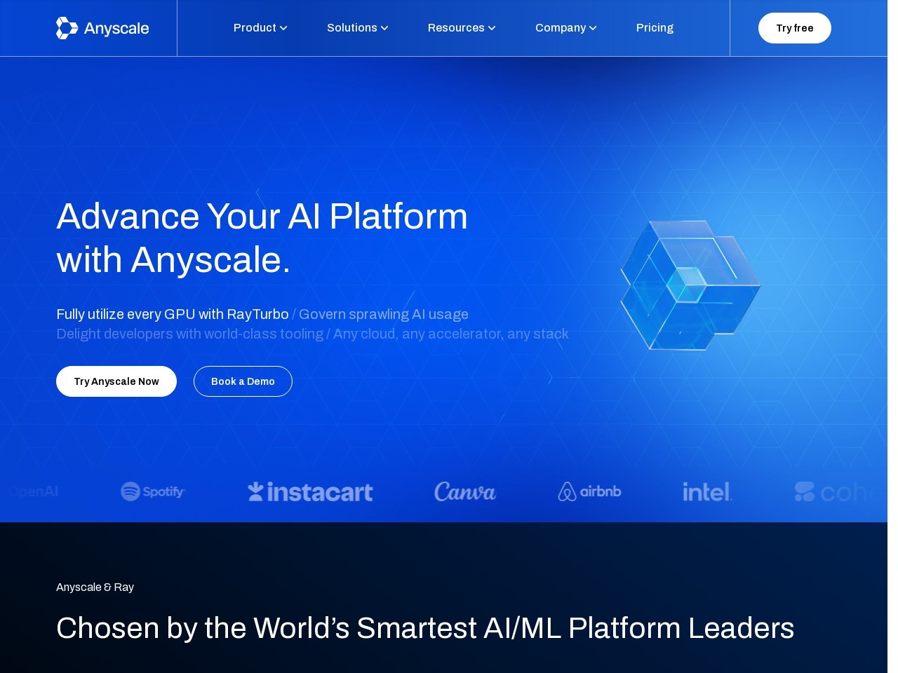 Anyscale | Scalable Compute for AI and Python